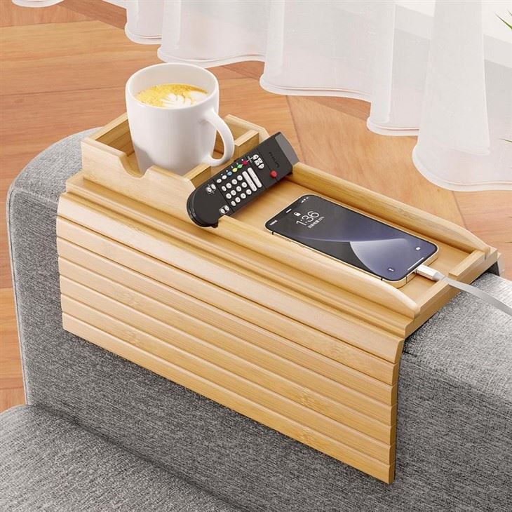 bamboo couch cup holder